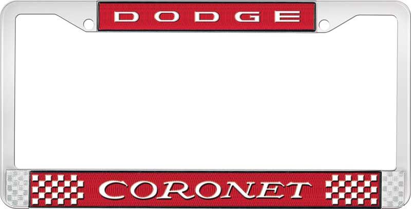DODGE CORONET LICENSE PLATE FRAME - RED