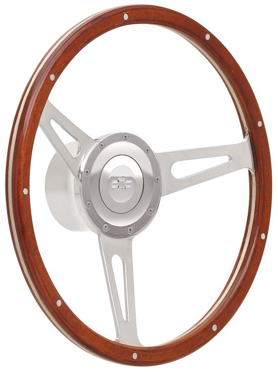 Steering Wheel Kit, 67-68 Chevrolet, Retro Cobra, Large Bowtie, Engraved