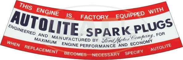 dekal luftrenare "AUTOLITE SPARK PLUGS"