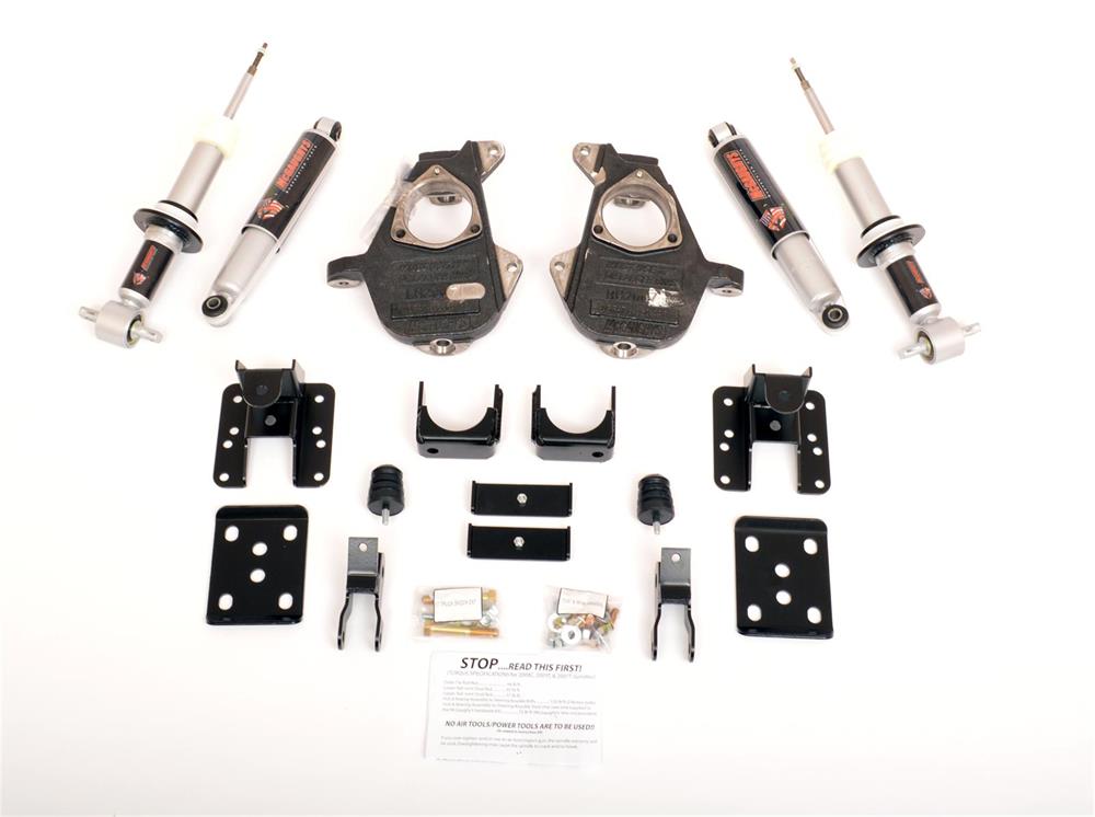 Suspension Lowering Kit, Spindle, Flip Kit, Chevy, GMC, 3-5 in. Front, 4-7 in. Rear, Kit