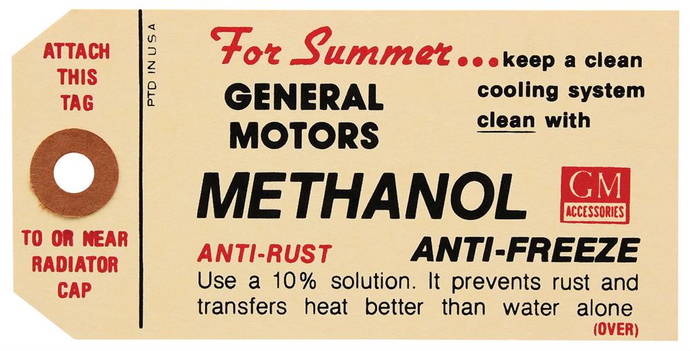 Tag, 1959-60 Bonn/Cat, Anti-Freeze, Methanol