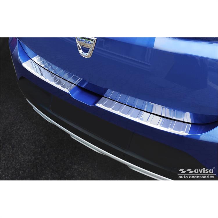 Stainless Steel Rear bumper protector suitable for Dacia Sandero III 2020- incl. Stepway 'Ribs' (2-pieces)