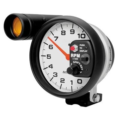 Tachometer 127mm ( 5" ) 0-10.000rpm Phantom Shiftlight