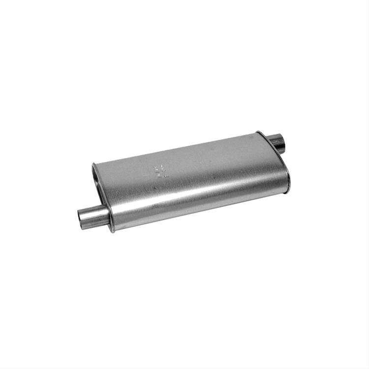 muffler, 2,5" in / 2,25" out, oval