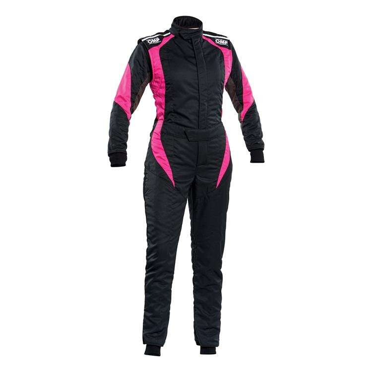 FIRST ELLE OVERALL FIA 8856-2018 BLACK / FUCHSIA SZ. 44