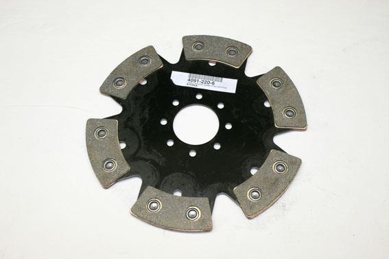 6-puck 220mm clutch disc without hub
