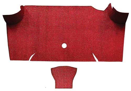 1967-68 Mustang Fastback Loop Carpet Trunk Mat  - Red