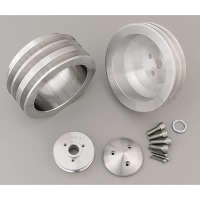 Pulley Kit, Billet aluminum, V-belt