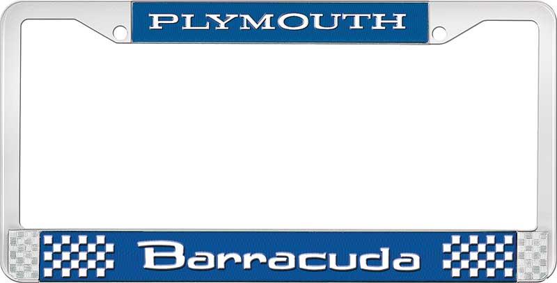 PLYMOUTH BARRACUDA LICENSE PLATE FRAME - BLUE