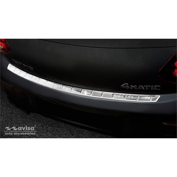 Stainless Steel Rear bumper protector suitable for Mercedes C-Class C205 Coupe AMG 2015- 'Ribs'