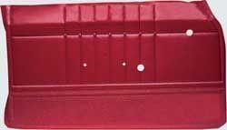 1965 IMPALA STANDARD 2 DOOR COUPE AND CONVERTIBLE RED PRE-ASSEMBLED FRONT DOOR PANELS