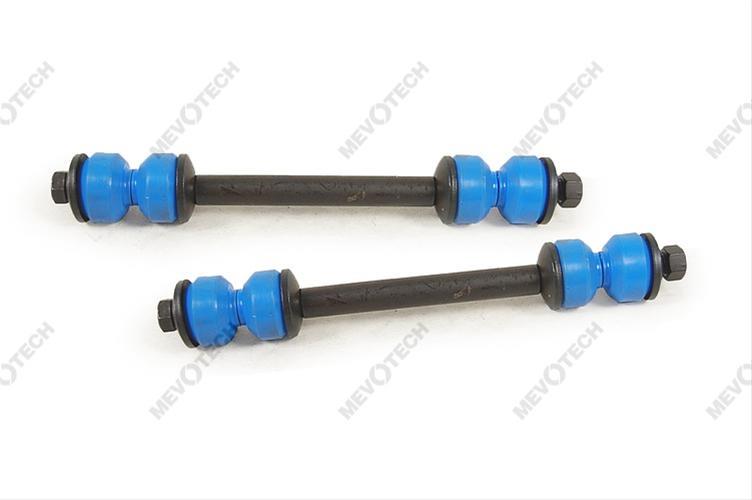 Sway Bar End Links, Rubber Bushings, Blue, Front