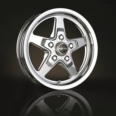 Wheel, 92 Drag Star, Aluminum, Polished, 17" x 4.5"