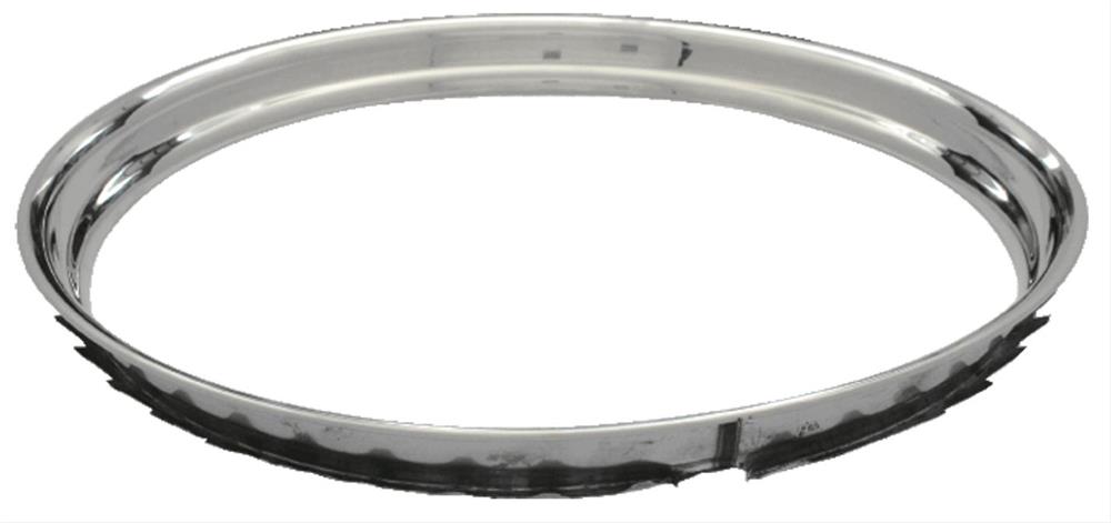 Wheel Trim Ring, Stainless Steel, Polished, Smooth, Snap-On, 14.0 in., Each