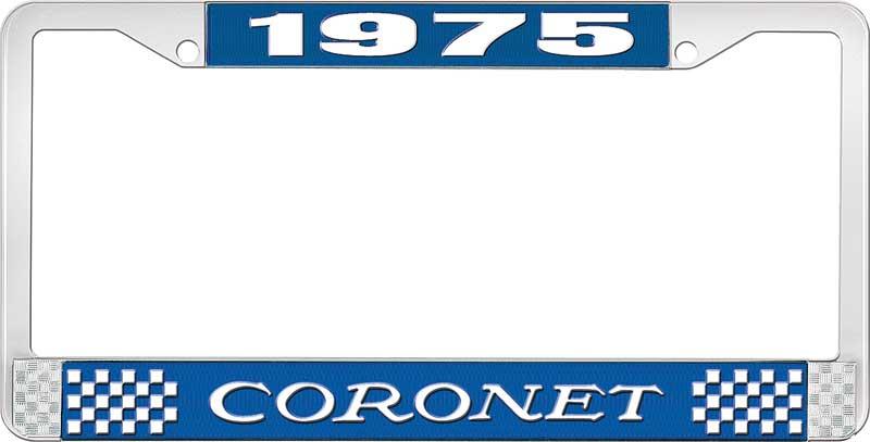 1975 CORONET LICENSE PLATE FRAME - BLUE