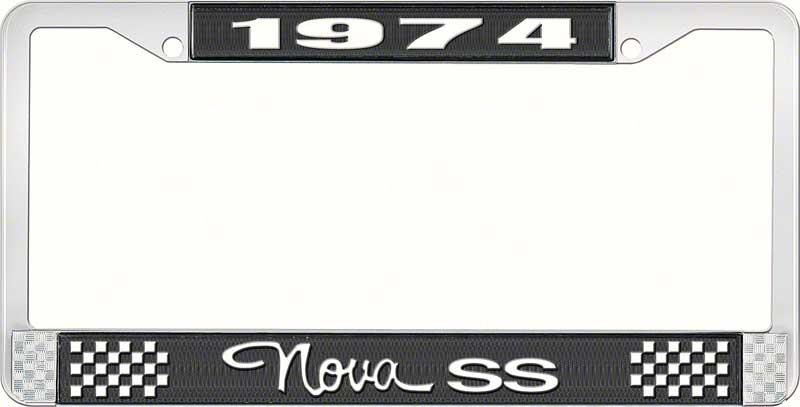 1974 NOVA SS LICENSE PLATE FRAME STYLE 3 BLACK