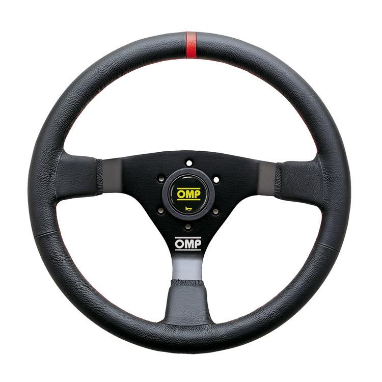 WRC STEERING WHEEL IN SMOOTH BLACK / RED