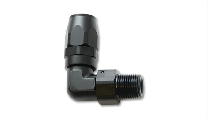 MALE NPT 90 DEGREE HOSE END FITTING; HOSE SIZE: -8AN; PIPE THREAD: 1/2 NPT
