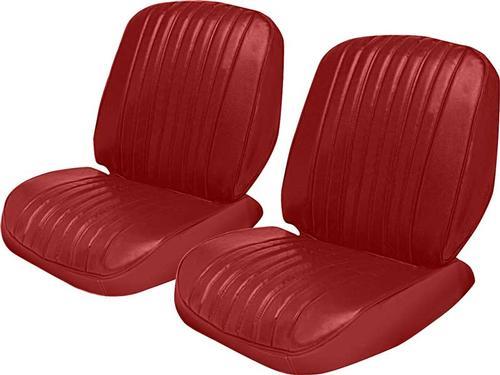 WITH FRONT BUCKET SEATS RED VINYL UPHOLSTERY SET