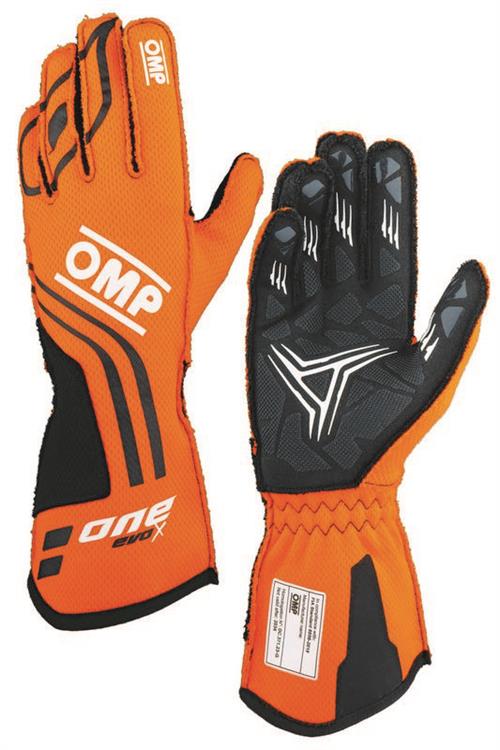 racinghandskar, ONE EVO X, FIA 8856-2018, orange / svart Stl. L