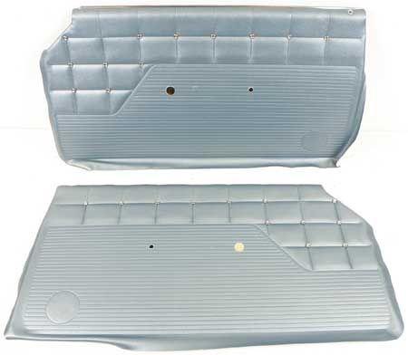 1962 IMPALA 2 DOOR SS / STANDARD COUPE / CONVERTIBLE LIGHT BLUE PRE-ASSEMBLED FRONT DOOR PANELS