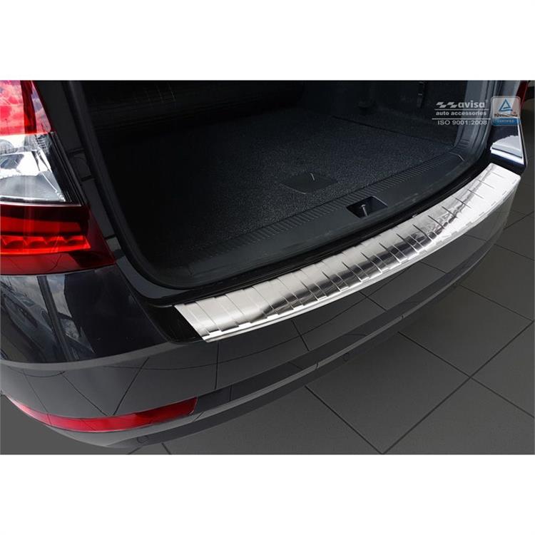 RVS Achterbumperprotector Skoda Octavia III Kombi Facelift 2017- 'Ribs'