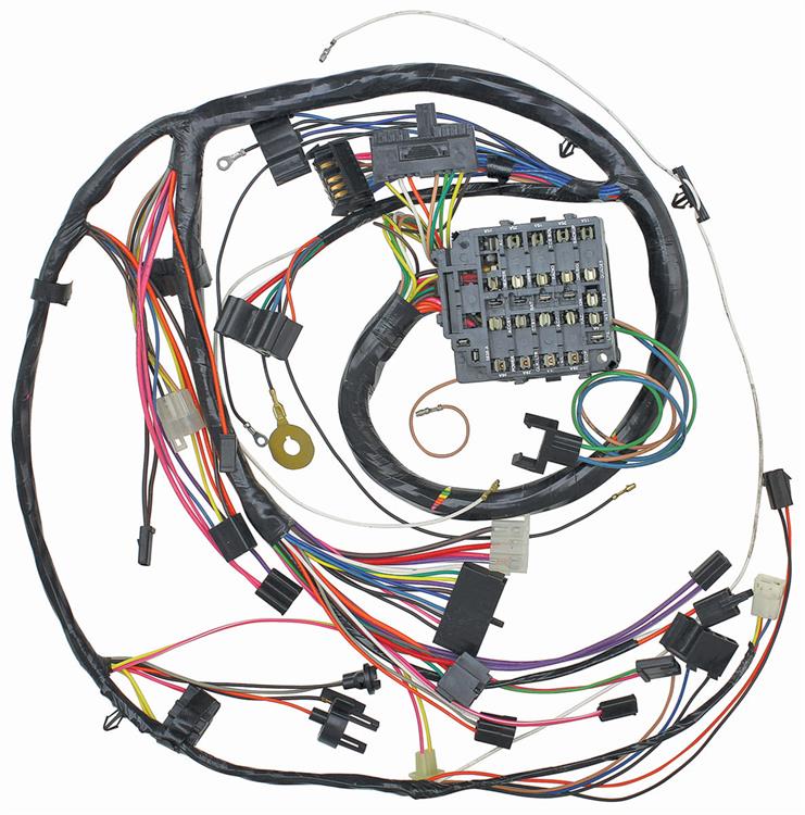 Wiring Harness, Dash, 1972 Chev./El Cam./Monte, Round Gauges/Seatbelt Warning