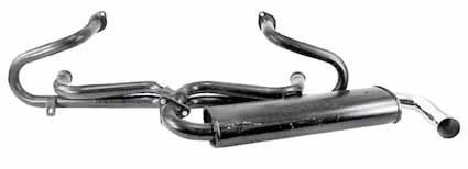 Exhaust Manifold with Damper 1 3/8", Black