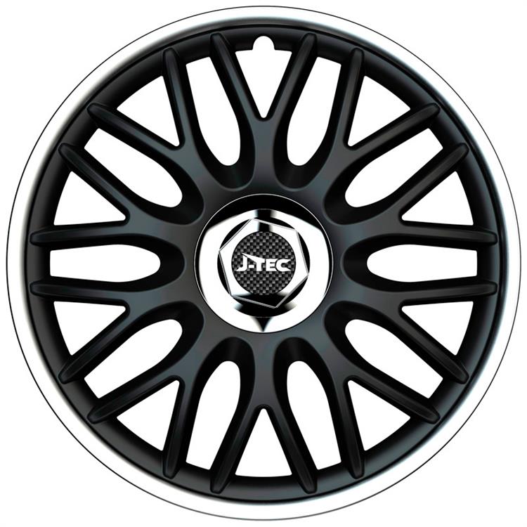 Set J-Tec wheel covers Orden R 13-inch black/silver + chrome ring