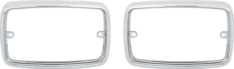 1970-72 Plymouth Valiant / Duster / Scamp Park Lamp Bezels (except Sharktooth Grill)