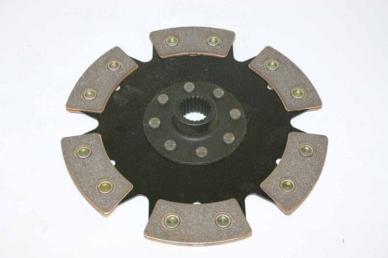 6-puck 225mm clutch disc with hub F (25,4mm x 24)
