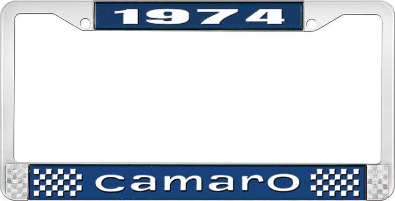 1974 CAMARO LICENSE PLATE FRAME STYLE 1 BLUE