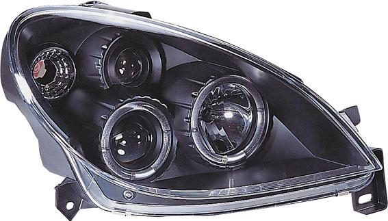 Headlamps Clear / Black with Angel Eyes