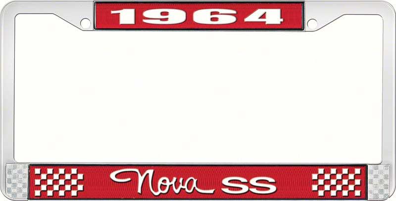 nummerplåtshållare, 1964 NOVA SS STYLE 3 röd