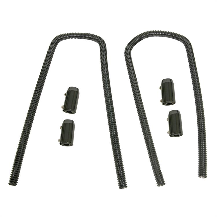 Heater Hose, Black Stainless Hose, Black Powdercoated Aluminum Ends, 3/4 in. Diameter, 44 in. Length, Kit