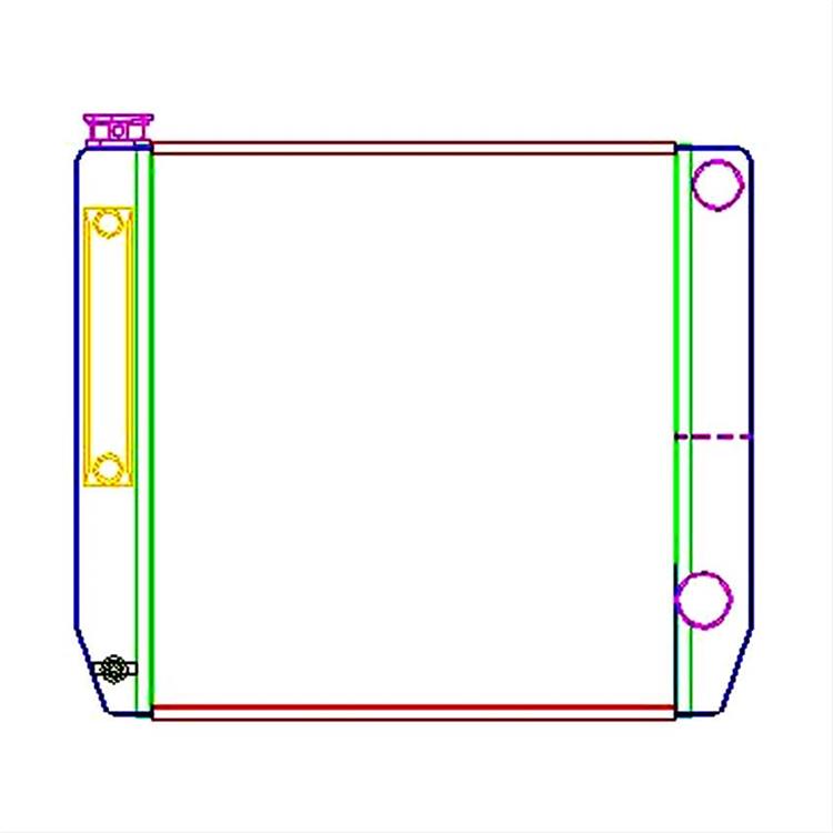 vattenkylare, aluminium, 559 x 483 x 76.2 mm