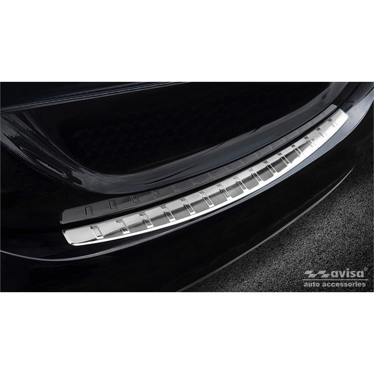 Stainless Steel Rear bumper protector suitable for Mercedes C-Class W205 Sedan 2014-2019 & 2019- 'Ribs'