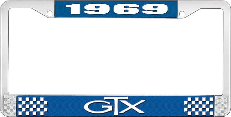 1969 GTX LICENSE PLATE FRAME - BLUE