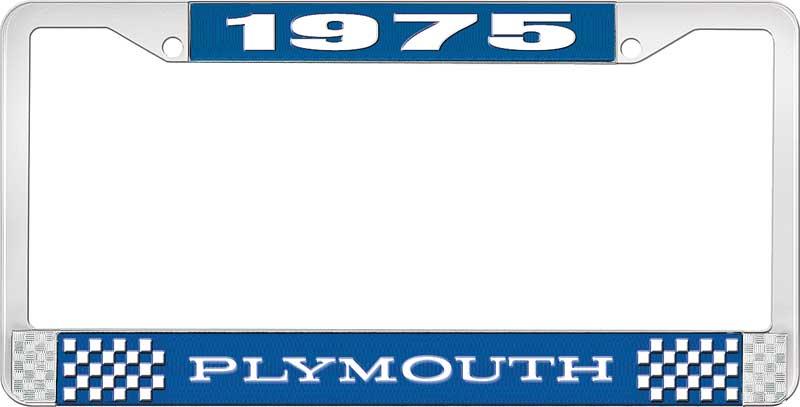 1975 PLYMOUTH LICENSE PLATE FRAME - BLUE