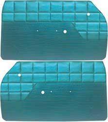 1962 IMPALA 2 DOOR SS / STANDARD COUPE / CONVERTIBLE AQUA PRE-ASSEMBLED FRONT DOOR PANELS