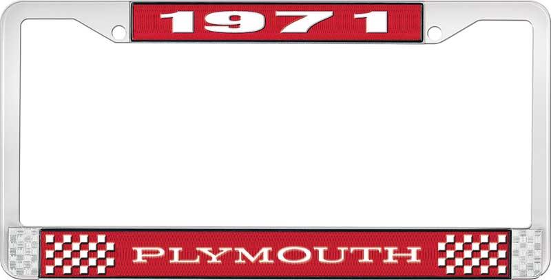 1971 PLYMOUTH LICENSE PLATE FRAME - RED