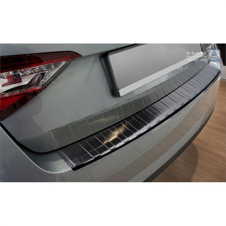 Zwart RVS Achterbumperprotector Skoda Superb 3V Liftback 2015- 'Ribs'