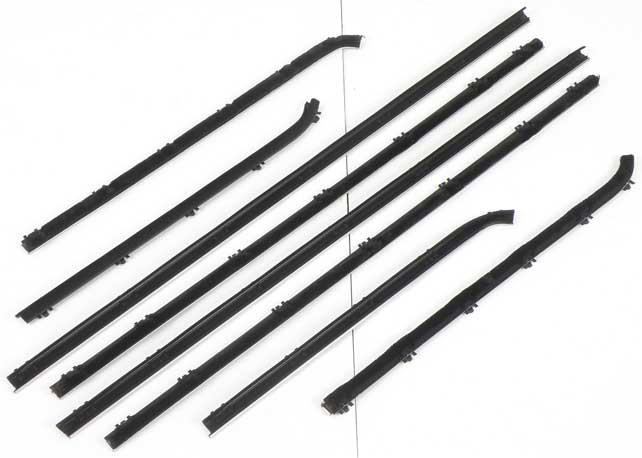 8 Piece Door Glass Weatherstrip Set