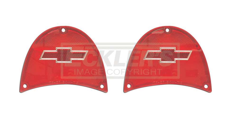 Taillight Lenses, With Bowtie Logos, Red