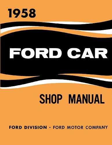 Shop Manual/ 656 Pages/ 1958 F