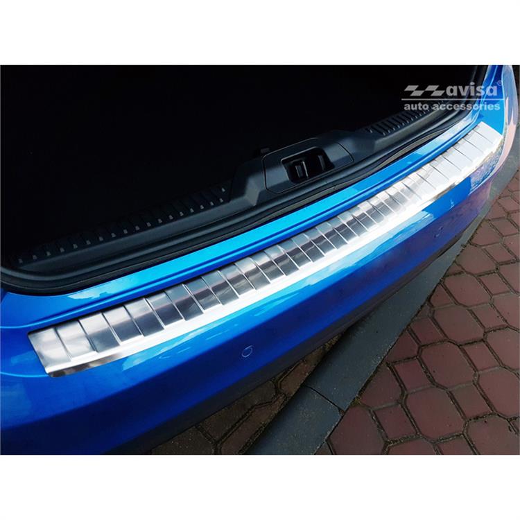 Stainless Steel Rear bumper protector suitable for Ford Focus IV HB 5-doors 2018- 'Ribs'