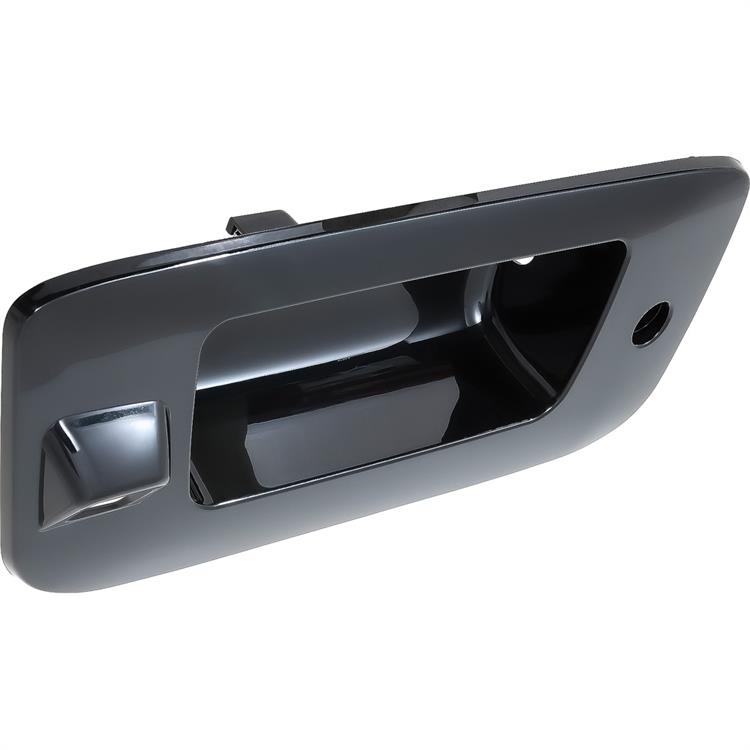 2007-13 Chevrolet, GMC Truck	 Tail Gate Handle Bezel	 Black Smooth	 With Key Hole	 With Backup Camera Hole