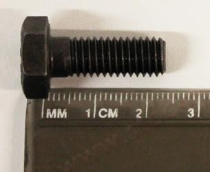 M8 x 22mm DIN933 Bolt with 14mm Hex Head. Made in Germany, Black Oxide Finish