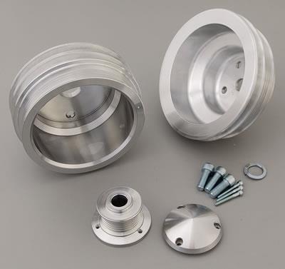 Pulley Kit, Billet aluminum, Serpentine