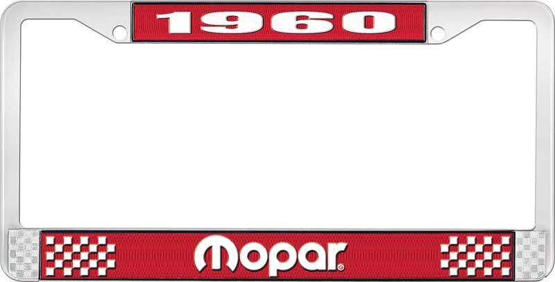 1960 MOPAR LICENSE PLATE FRAME - RED